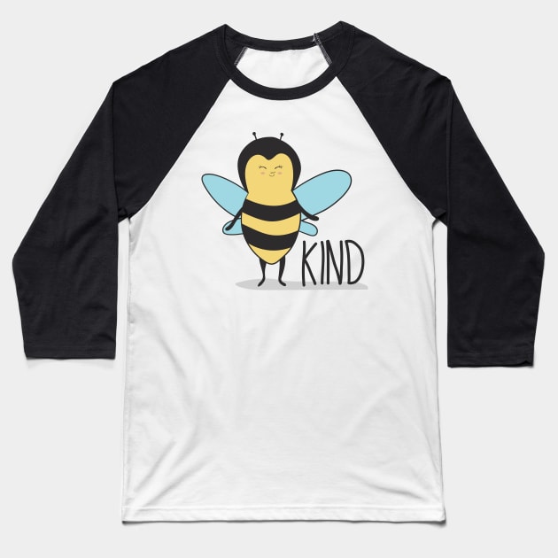 Bee Kind Baseball T-Shirt by Dreamy Panda Designs